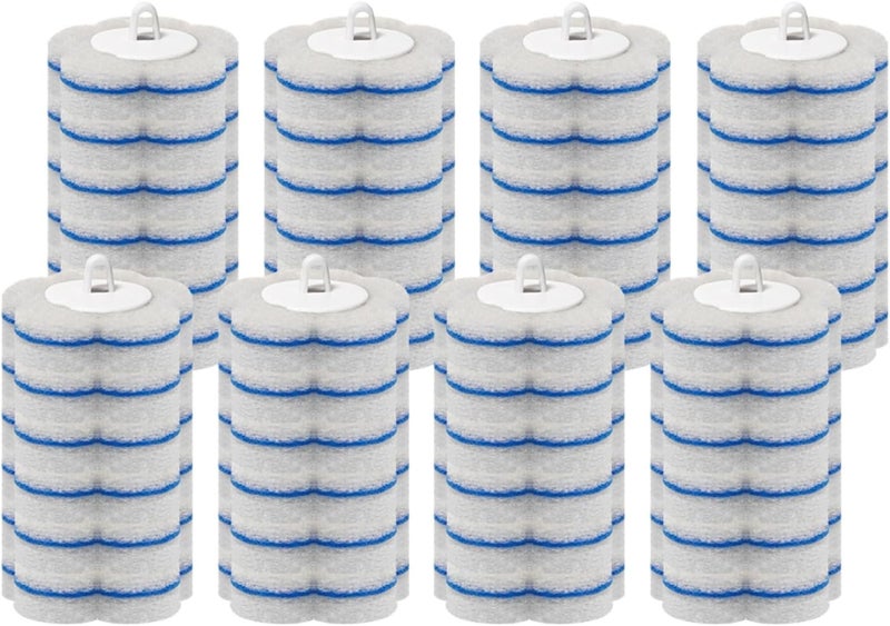 clowand 48 Count Disposable Toilet Brush Refill Pads, Disposable Toilet Bowl Wand Refills, Toilet Cleaning Refills, Toilet Scrubber Refills, Brush Head Replacement - Image 1